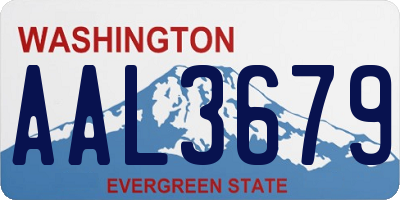 WA license plate AAL3679