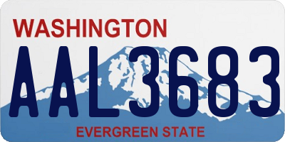 WA license plate AAL3683