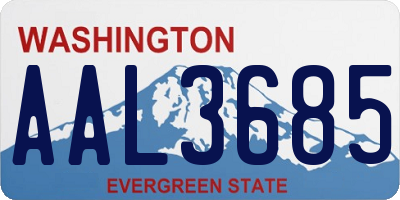 WA license plate AAL3685