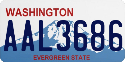 WA license plate AAL3686