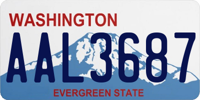 WA license plate AAL3687