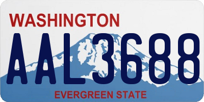 WA license plate AAL3688
