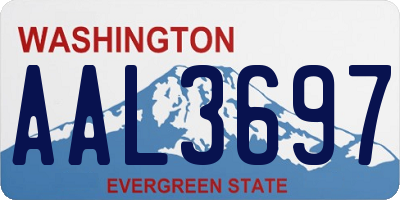 WA license plate AAL3697