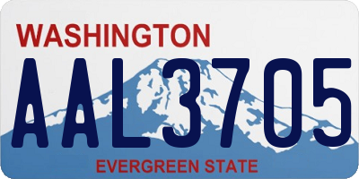 WA license plate AAL3705