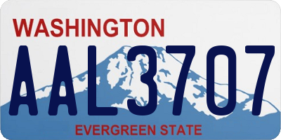 WA license plate AAL3707