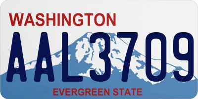 WA license plate AAL3709