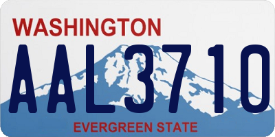 WA license plate AAL3710