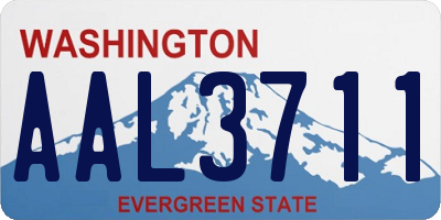 WA license plate AAL3711