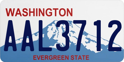 WA license plate AAL3712