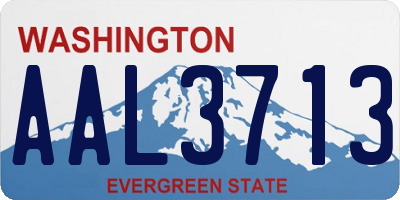 WA license plate AAL3713