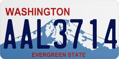 WA license plate AAL3714