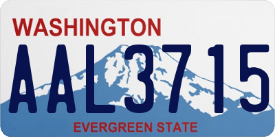 WA license plate AAL3715