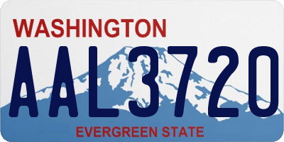 WA license plate AAL3720