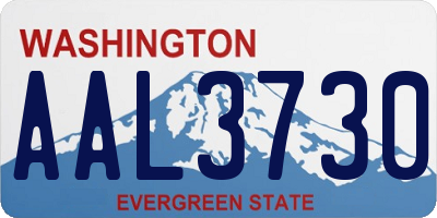 WA license plate AAL3730