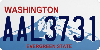 WA license plate AAL3731