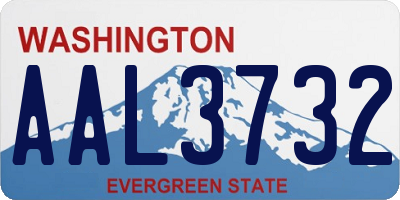 WA license plate AAL3732