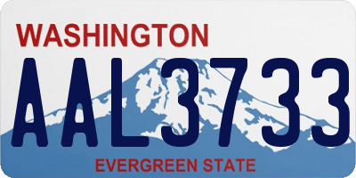 WA license plate AAL3733