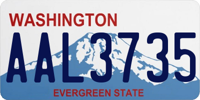 WA license plate AAL3735