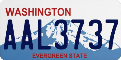 WA license plate AAL3737