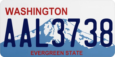 WA license plate AAL3738