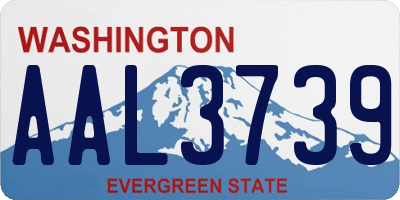 WA license plate AAL3739