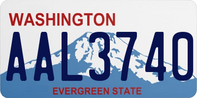 WA license plate AAL3740