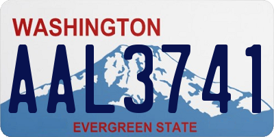 WA license plate AAL3741