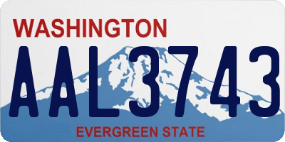 WA license plate AAL3743