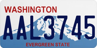 WA license plate AAL3745