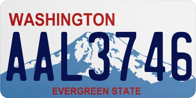 WA license plate AAL3746