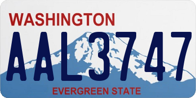 WA license plate AAL3747