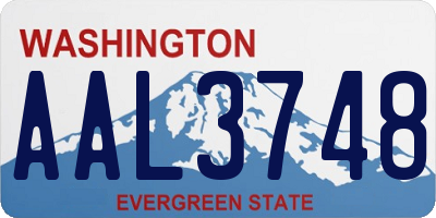 WA license plate AAL3748