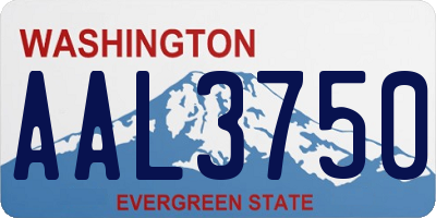 WA license plate AAL3750