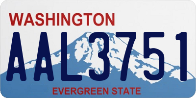 WA license plate AAL3751