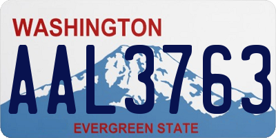 WA license plate AAL3763