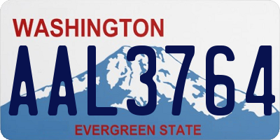 WA license plate AAL3764