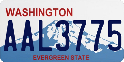 WA license plate AAL3775