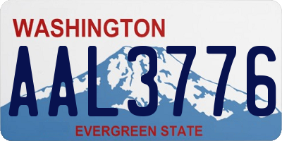 WA license plate AAL3776