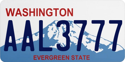 WA license plate AAL3777