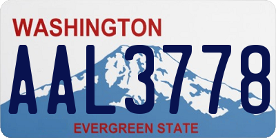 WA license plate AAL3778