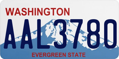 WA license plate AAL3780