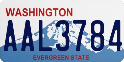 WA license plate AAL3784