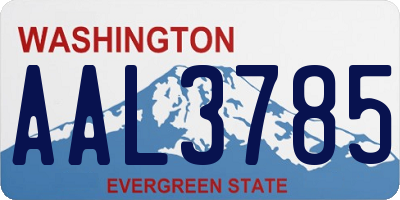 WA license plate AAL3785