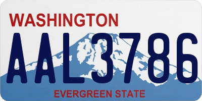 WA license plate AAL3786