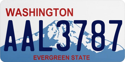 WA license plate AAL3787