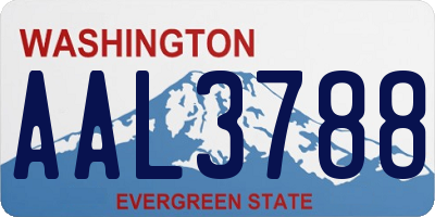 WA license plate AAL3788