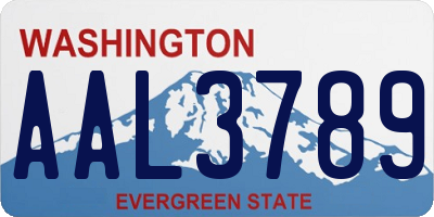 WA license plate AAL3789