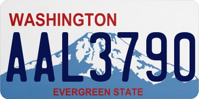 WA license plate AAL3790