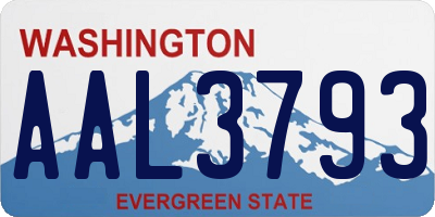 WA license plate AAL3793