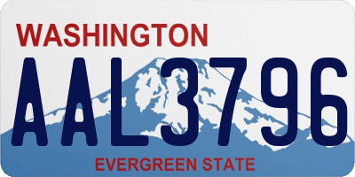 WA license plate AAL3796